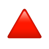 Red Triangle Pointed Up emoji, Apple, iOS 16.4