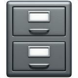 File Cabinet emoji, Apple, iOS 16.4