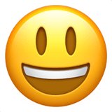 Grinning Face with Big Eyes emoji, Apple, iOS 16.4