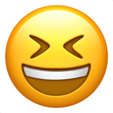 Grinning Squinting Face emoji, Apple, iOS 16.4
