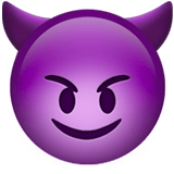 Smiling Face with Horns emoji, Apple, iOS 16.4