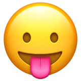 Face with Tongue emoji, Apple, iOS 16.4
