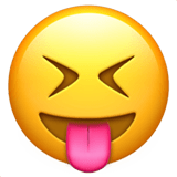 Squinting Face with Tongue emoji, Apple, iOS 16.4