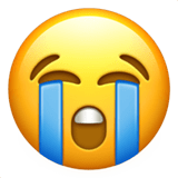 Loudly Crying Face emoji, Apple, iOS 16.4