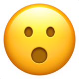 Face with Open Mouth emoji, Apple, iOS 16.4