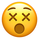 Face with Crossed-out Eyes emoji, Apple, iOS 16.4