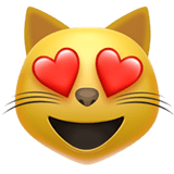 Smiling Cat with Heart-eyes emoji, Apple, iOS 16.4