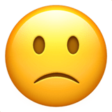 Slightly Frowning Face emoji, Apple, iOS 16.4