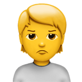 Person Pouting emoji, Apple, iOS 16.4