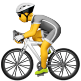 Person Biking emoji, Apple, iOS 16.4