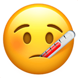 Face with Thermometer emoji, Apple, iOS 16.4