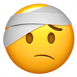 Face with Head-bandage emoji, Apple, iOS 16.4