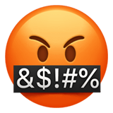 Face with Symbols on Mouth emoji, Apple, iOS 16.4