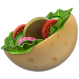 Stuffed Flatbread emoji, Apple, iOS 16.4