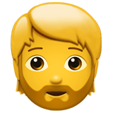 Person: Beard emoji, Apple, iOS 16.4
