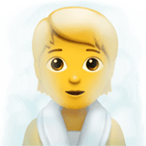 Person in Steamy Room emoji, Apple, iOS 16.4