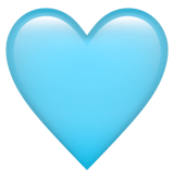 Light Blue Heart emoji, Apple, iOS 16.4