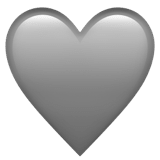 Grey Heart emoji, Apple, iOS 16.4