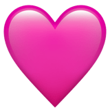 Pink Heart emoji, Apple, iOS 16.4