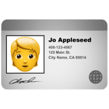 Identification Card emoji, Apple, iOS 16.4