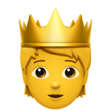 Person with Crown emoji, Apple, iOS 16.4