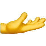 Palm Up Hand emoji, Apple, iOS 16.4
