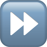 Fast-forward Button emoji, Apple, iOS 16.4