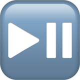 Play Or Pause Button emoji, Apple, iOS 16.4