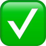 Check Mark Button emoji, Apple, iOS 16.4