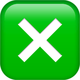 Cross Mark Button emoji, Apple, iOS 16.4