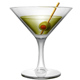 Cocktail Glass emoji, Apple, iOS 17.4