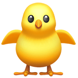 Front-facing Baby Chick emoji, Apple, iOS 17.4