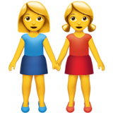 Women Holding Hands emoji, Apple, iOS 17.4