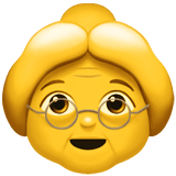 Old Woman emoji, Apple, iOS 17.4