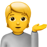 Person Tipping Hand emoji, Apple, iOS 17.4