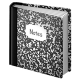 Notebook emoji, Apple, iOS 17.4