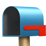 Open Mailbox with Lowered Flag emoji, Apple, iOS 17.4