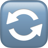 Counterclockwise Arrows Button emoji, Apple, iOS 17.4