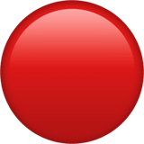 Red Circle emoji, Apple, iOS 17.4