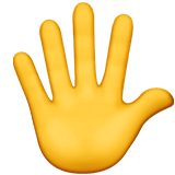 Hand with Fingers Splayed emoji, Apple, iOS 17.4