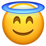 Smiling Face with Halo emoji, Apple, iOS 17.4