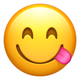 Face Savoring Food emoji, Apple, iOS 17.4