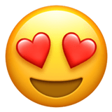 Smiling Face with Heart-eyes emoji, Apple, iOS 17.4