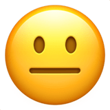 Neutral Face emoji, Apple, iOS 17.4
