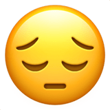 Pensive Face emoji, Apple, iOS 17.4