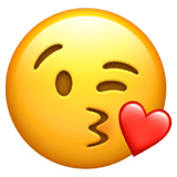 Face Blowing a Kiss emoji, Apple, iOS 17.4