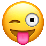 Winking Face with Tongue emoji, Apple, iOS 17.4