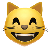 Grinning Cat with Smiling Eyes emoji, Apple, iOS 17.4