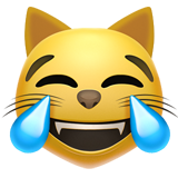 Cat with Tears of Joy emoji, Apple, iOS 17.4