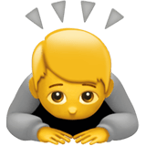 Person Bowing emoji, Apple, iOS 17.4